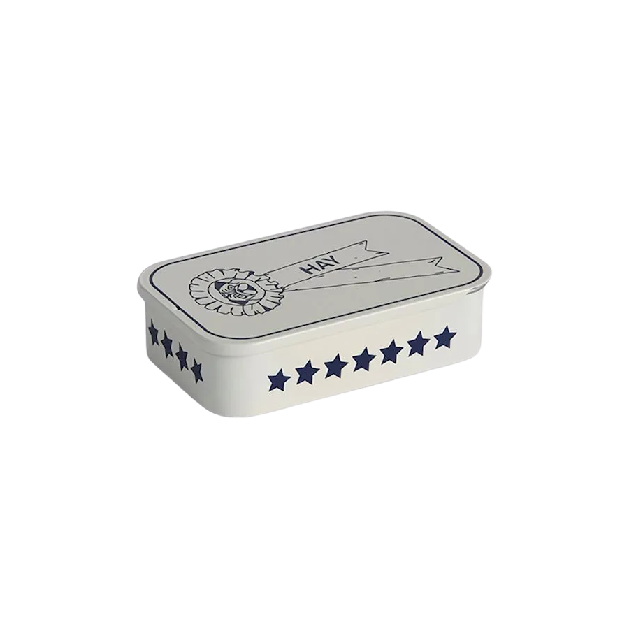 Dog Treat Tin, Small Blue and Off-White by HAY