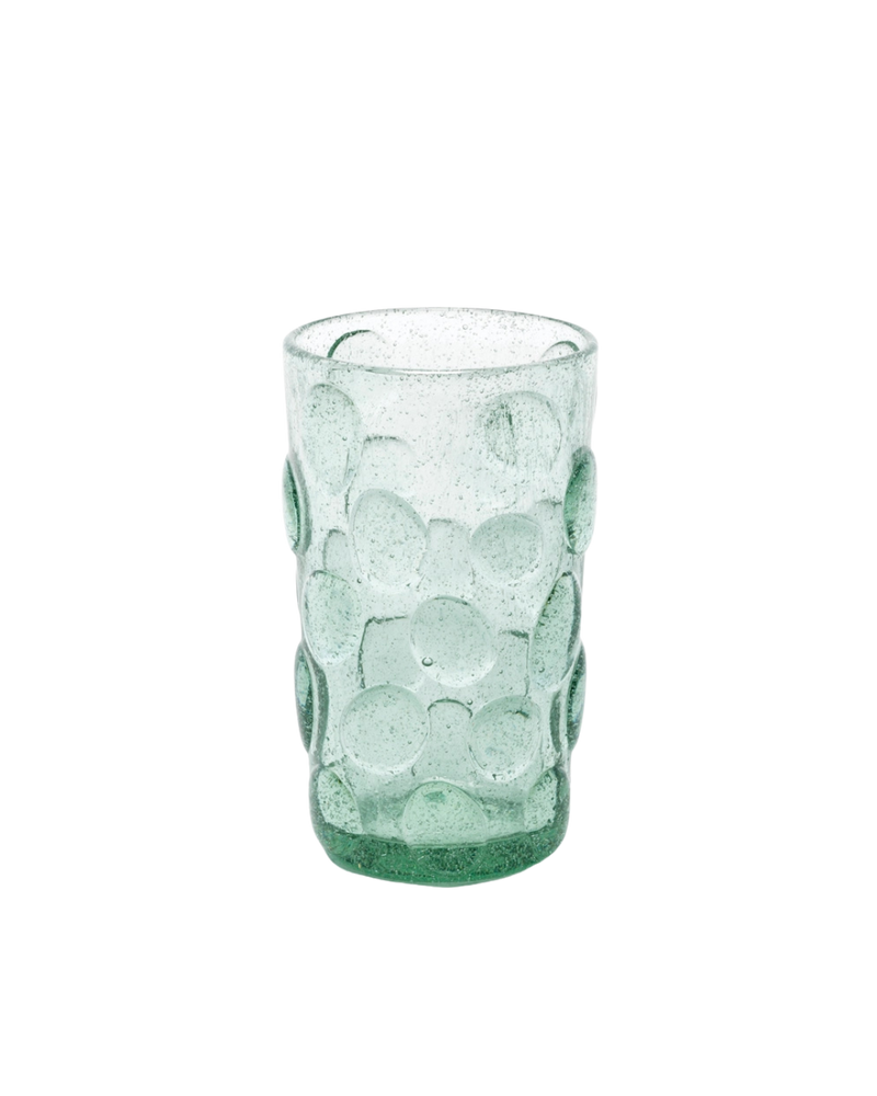  Frosted Dot Highball - Aqua 