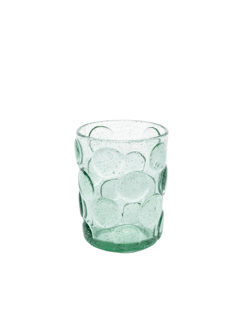  Frosted Dot Water Glass - Aqua 