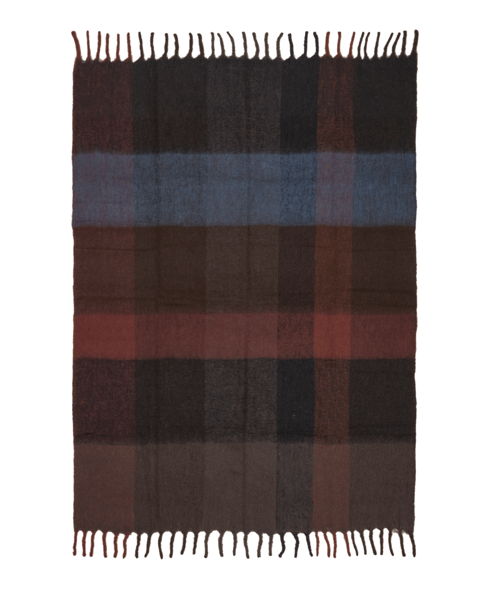 Ferm Living Blur mohair blanket in dark tones