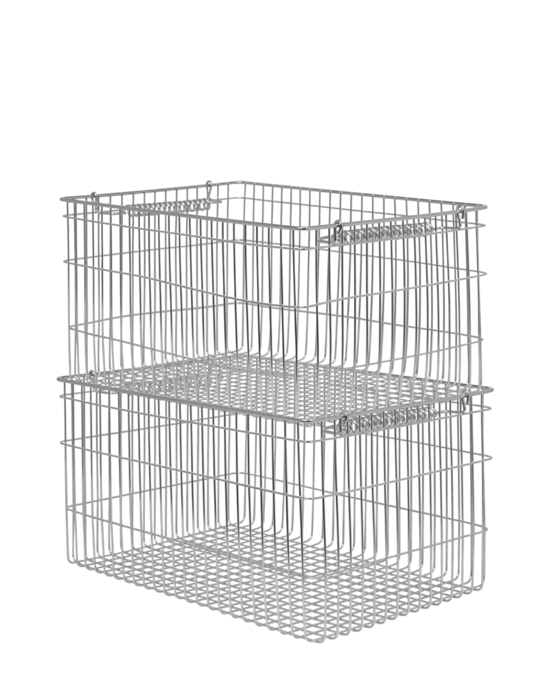  Cala Stackable Baskets, Set of 2, Stainless Steel by ferm LIVING 