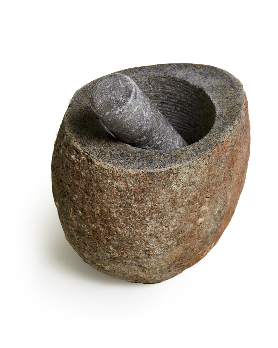 Natural Riverstone Pestle & Mortar, 15 x 12cm by Earl of East