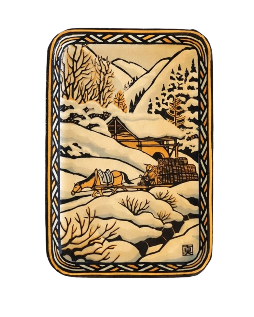 Shin Kogei Paper Tray - Sumiyaki Winter