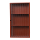 ferm LIVING | Haze Wall Cabinet - Reeded Glass - Oxide Red