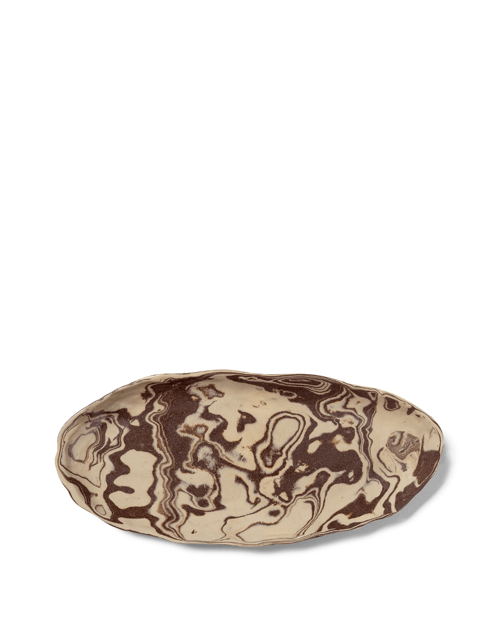 Ryu Platter, Sand/Brown, 37cm by ferm LIVING
