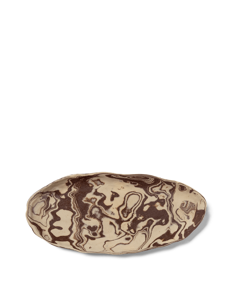  Ryu Platter, Sand/Brown, 37cm by ferm LIVING 