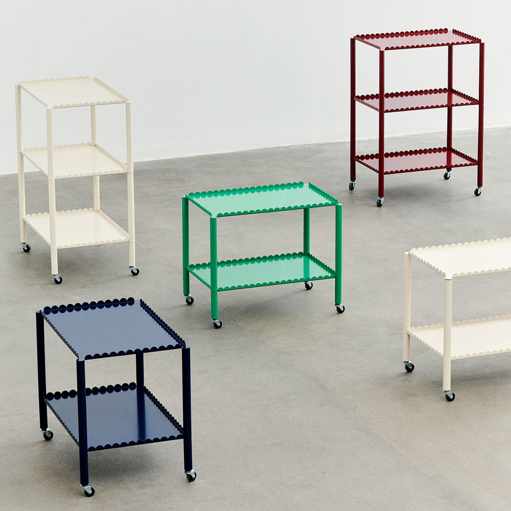 Arcs Trolley, High, Eggshell by HAY, in a range of colours in a white room