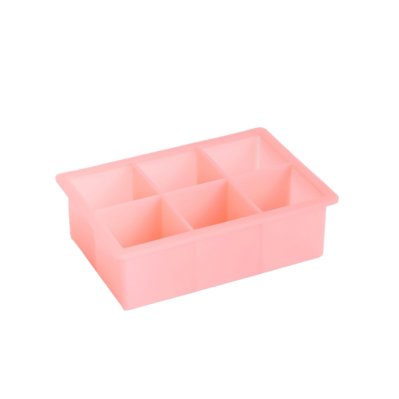  XXL Ice Cube Tray, Square, Pink by HAY 