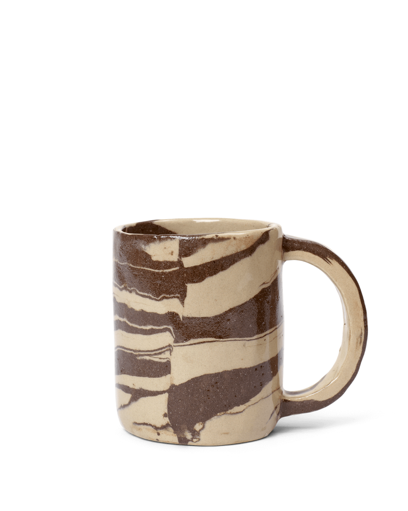  Ryu Mug, Tall, Sand/Brown by ferm LIVING 