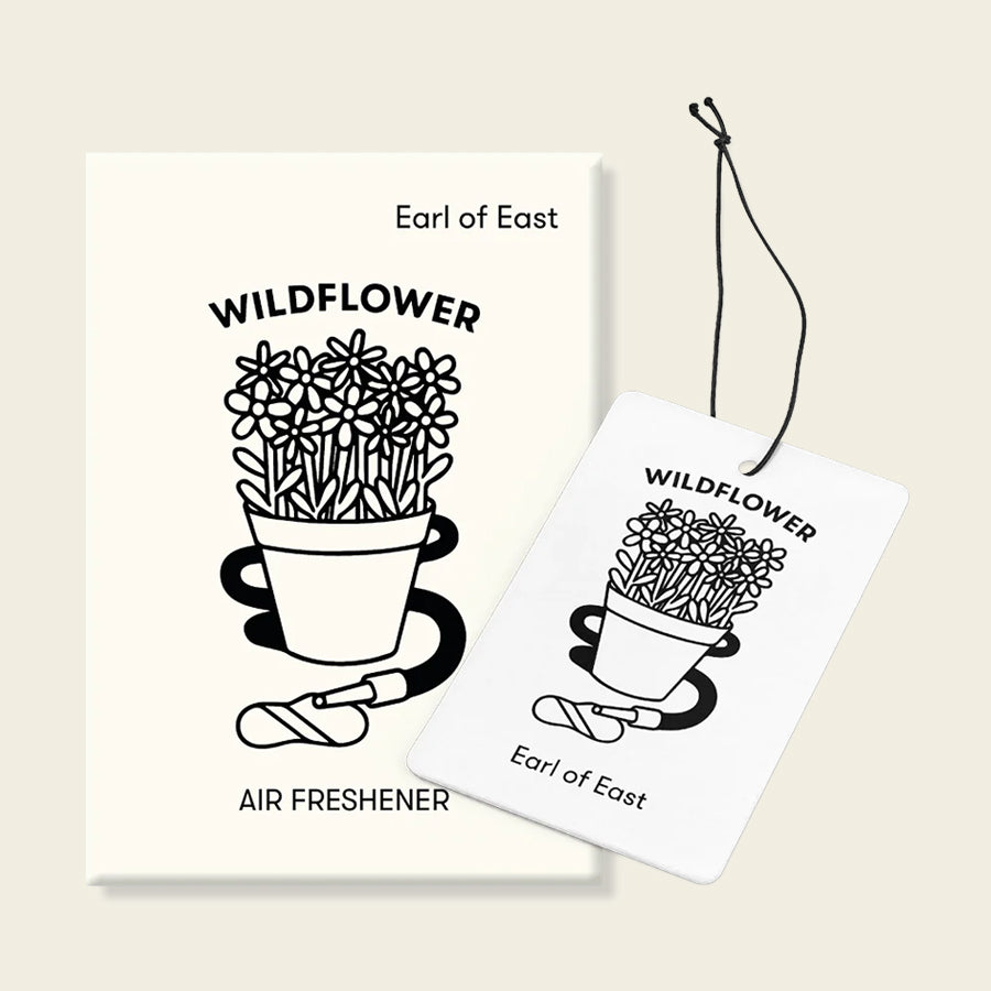 Wildflower Air Freshener by Earl of East in recyclable card packaging