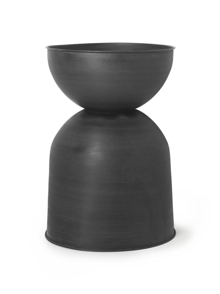 Hourglass Pots, Various Sizes, Black / Dark Grey by ferm LIVING