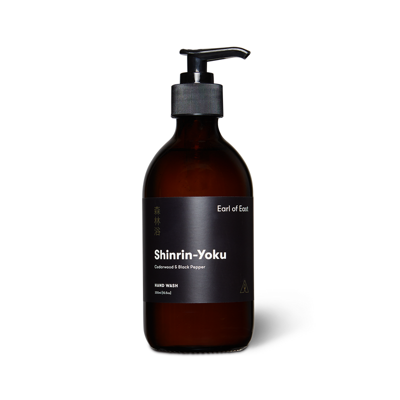  Shinrin-Yoku Hand Wash 300ml by Earl of East in amber glass pump bottle 
