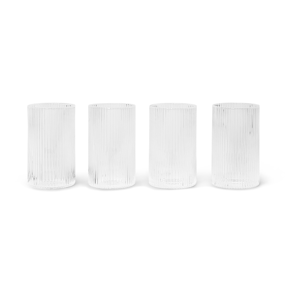 Ripple Verrines, Set of 4, Clear by ferm LIVING