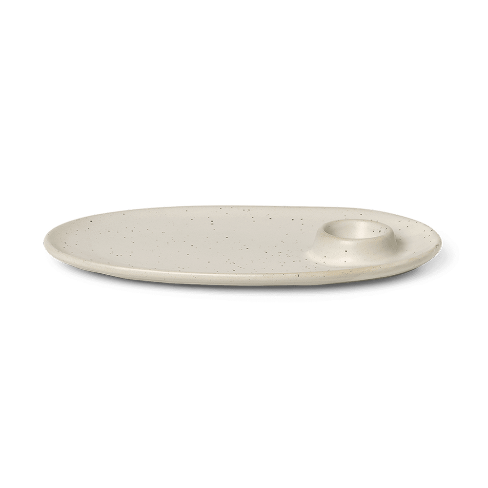 Flow Breakfast Plate, Off White Speckle by ferm LIVING