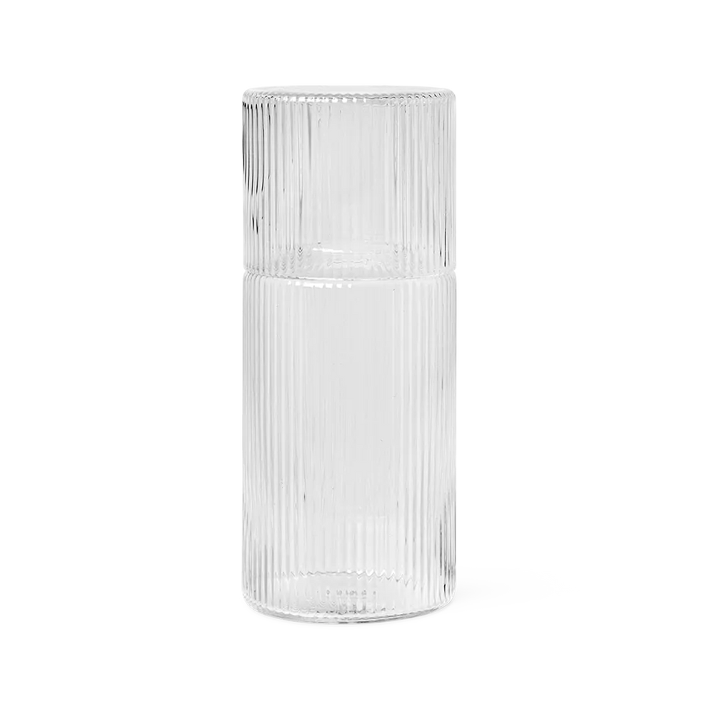 Ripple Carafe Set, Small, Clear by ferm LIVING