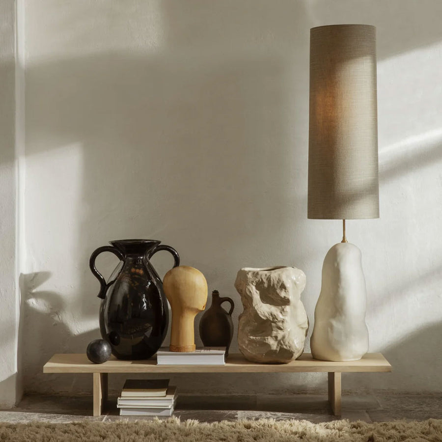Tuck Vase, Cashmere by ferm LIVING, on a sideboard