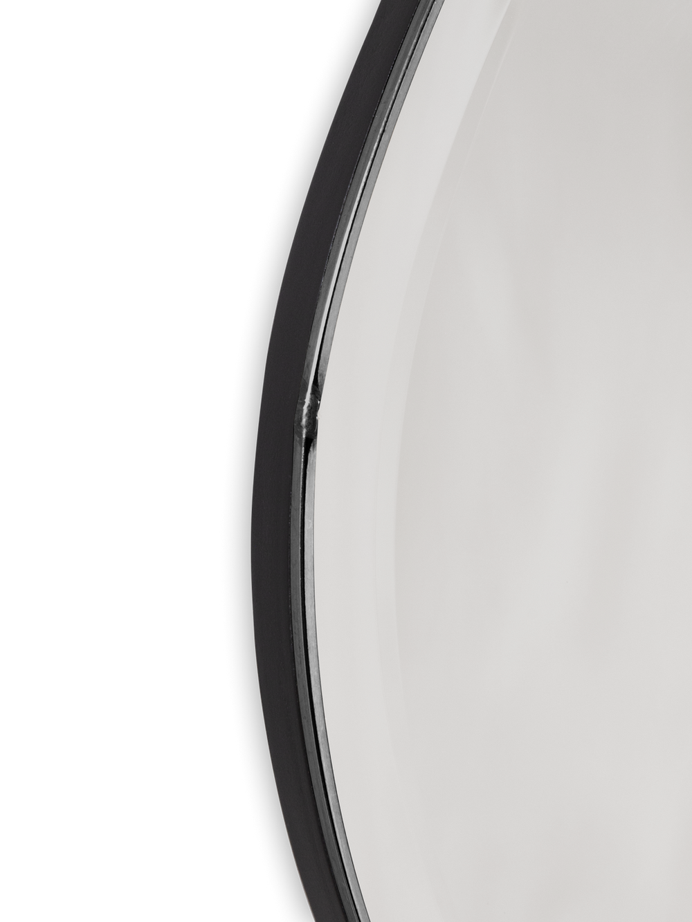 Pond Mirror, Small, Dark Chrome by ferm LIVING, detail of the frame edge